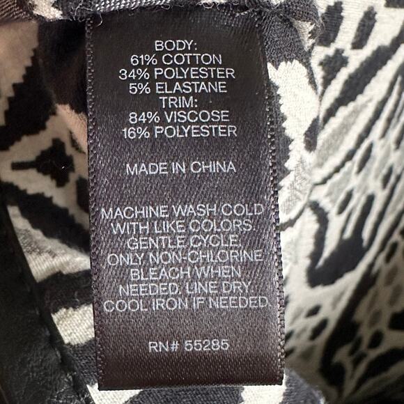 Express Tapestry Print Vegan Leather Trim Faux Wrap Skirt - Picture 7 of 7